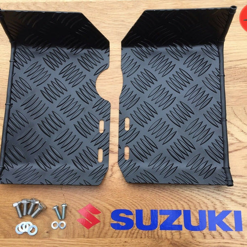 Suzuki LT50 Foot Plates / Rests / Ankle Protectors. Nerf Bars. MATT BLACK